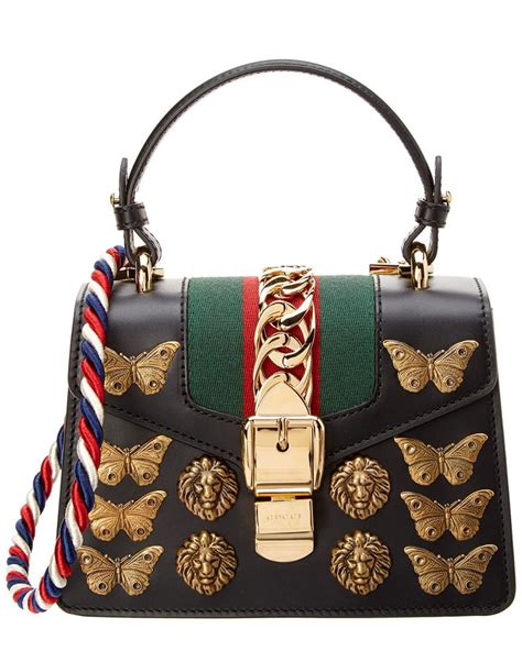 gucci sylvie mini studs|Women's Sylvie animal studs leather mini bag .